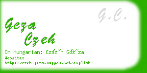 geza czeh business card